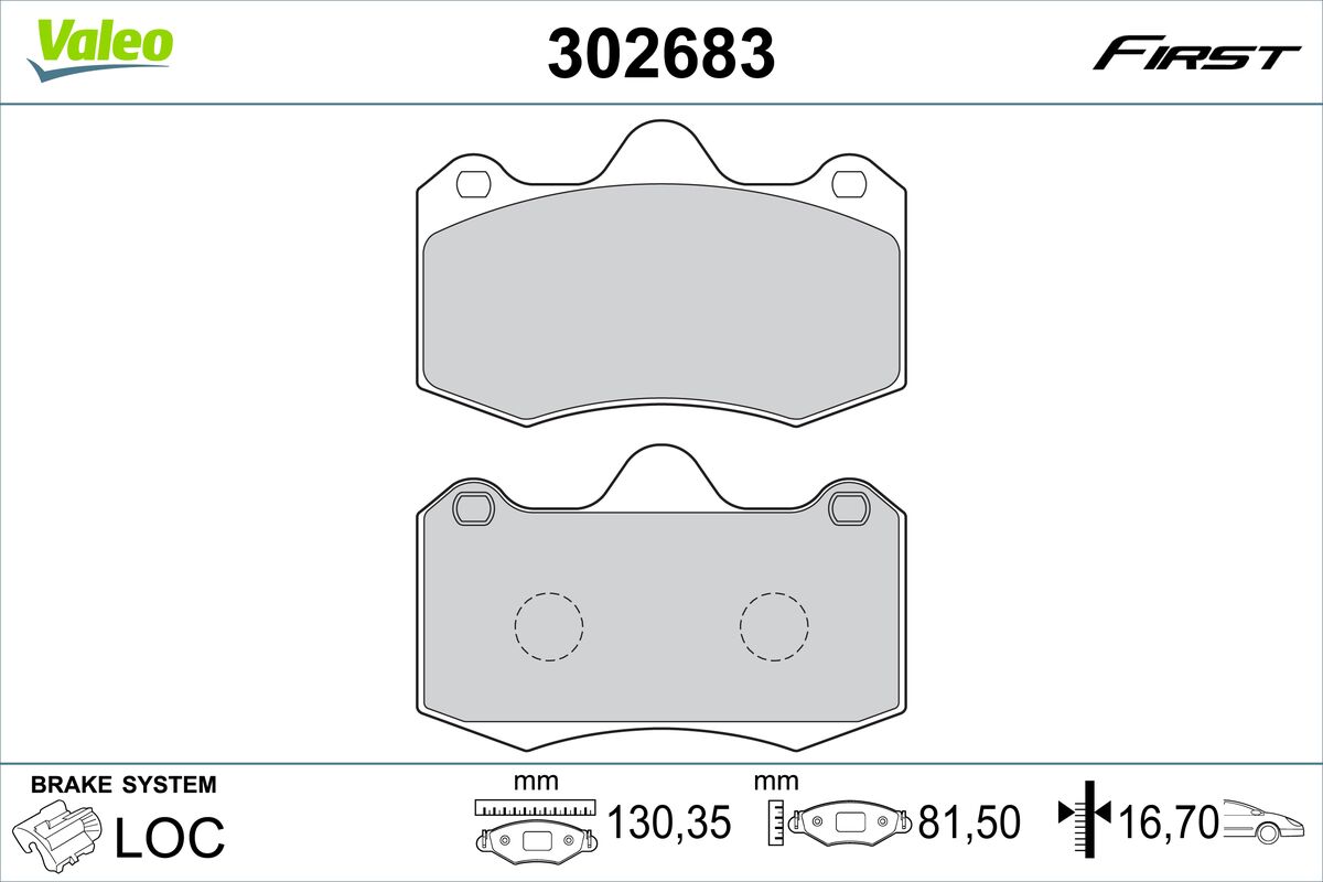 VALEO Fékbetét, mind 302683_VALEO